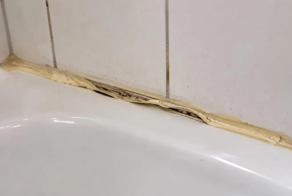 Kitbedrijf Heerhugowaard – loslatende kit naast het bad